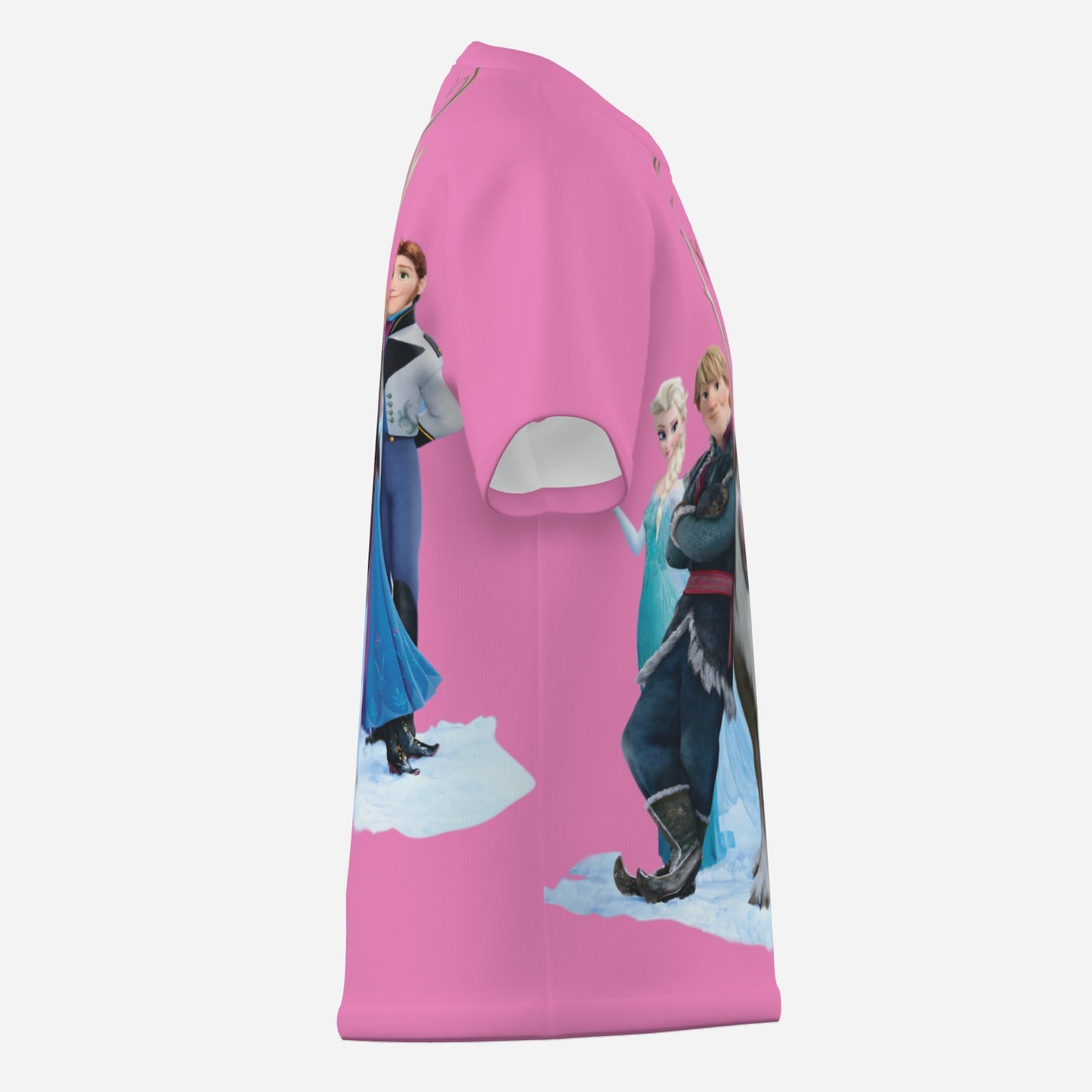 Frozen O Neck T-Shirt-Imitation Cotton 170 GSM