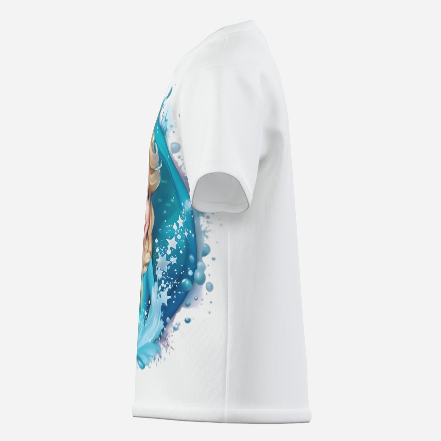 Frozen O Neck T-Shirt-Imitation Cotton 170 GSM