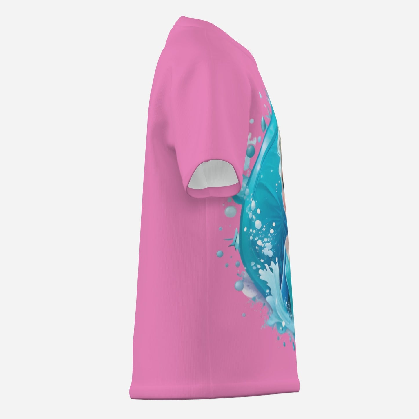 Frozen O Neck T-Shirt-Imitation Cotton 170 GSM