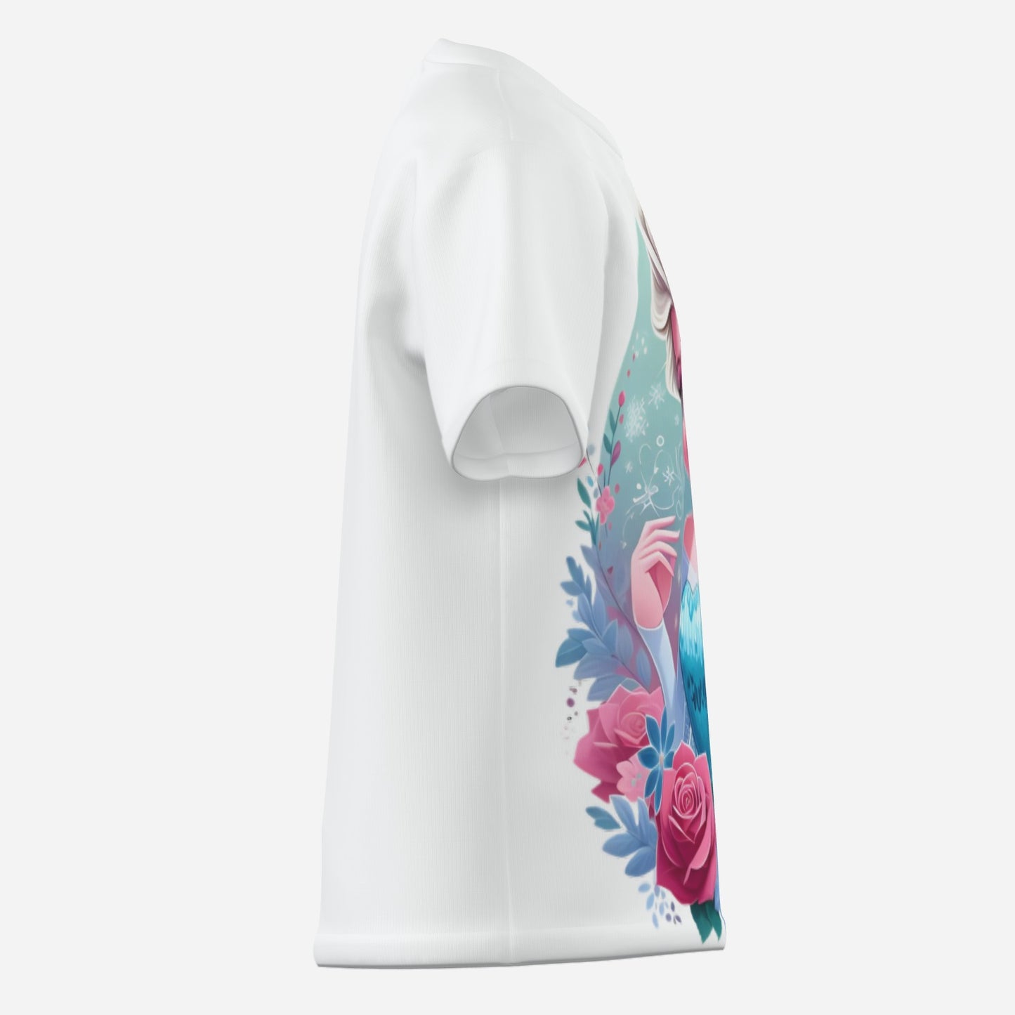 Frozen O Neck T-Shirt-Imitation Cotton 170 GSM