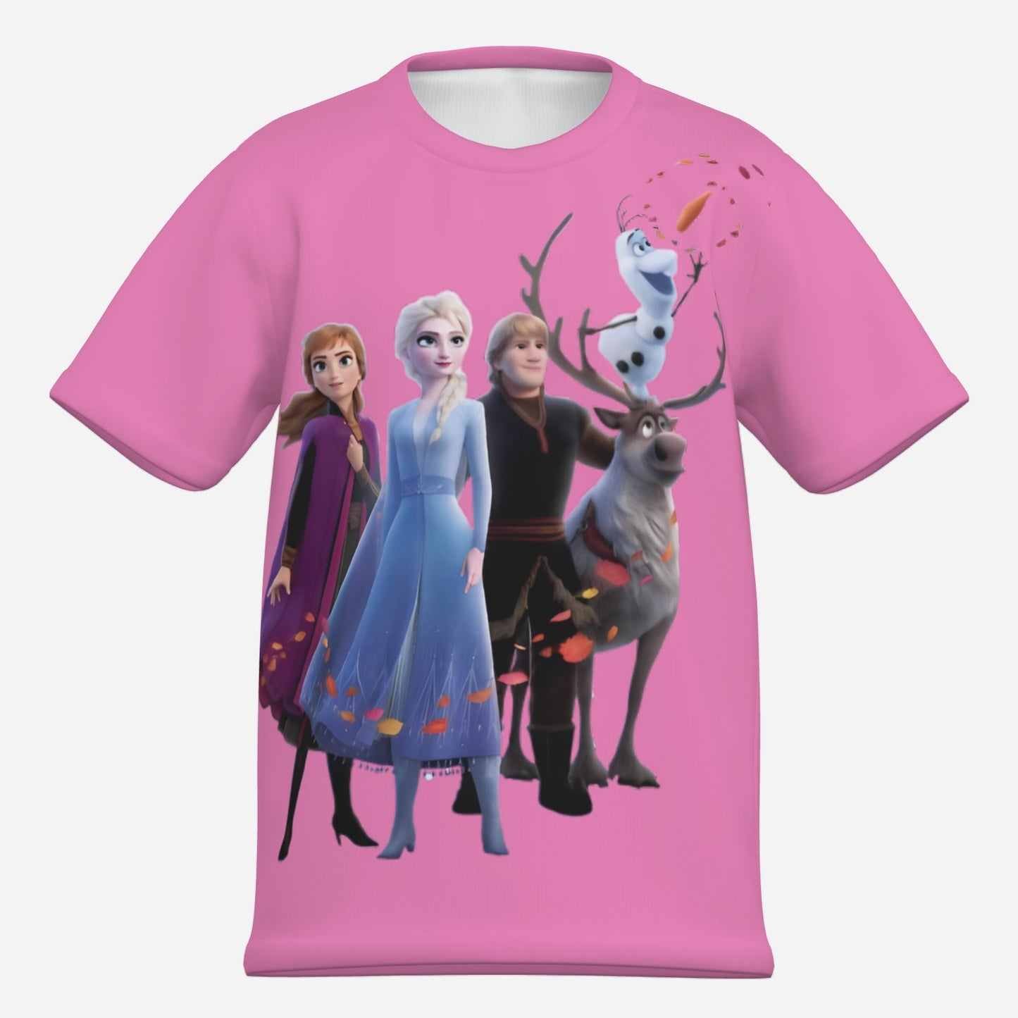 Frozen O Neck T-Shirt-Imitation Cotton 170 GSM