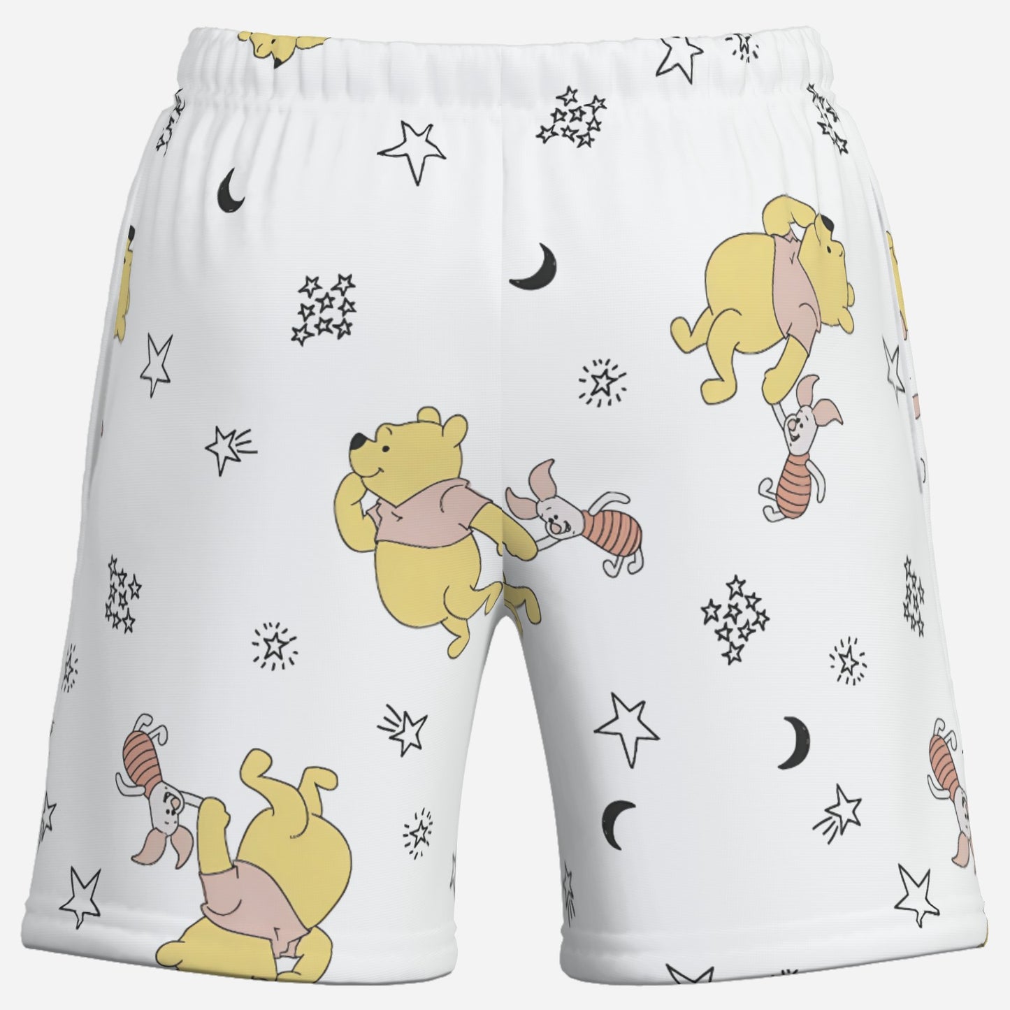 Winnie Pooh Elastic Waist Short Pants-Elastic Cloth 120 GSM