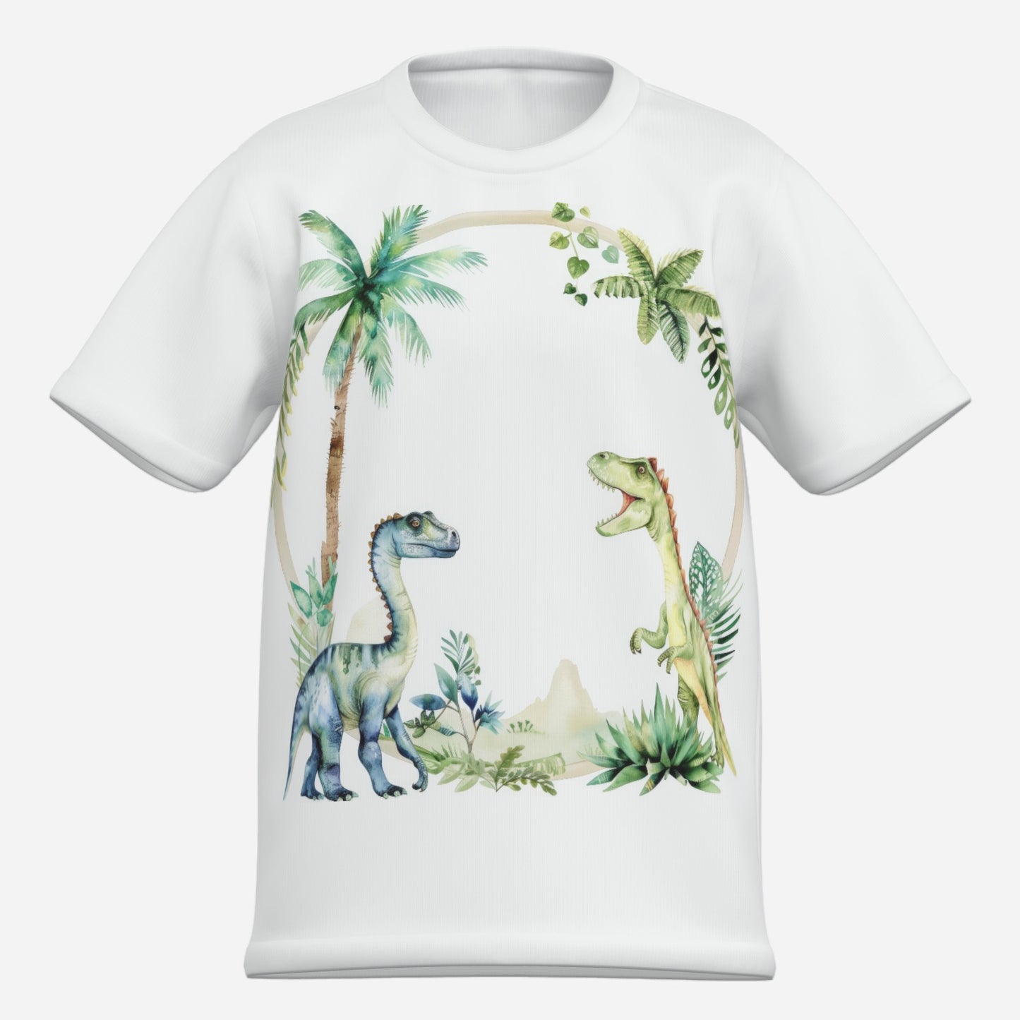 Lustiges Kinder Dino T-Shirt aus Baumwolle Imitat