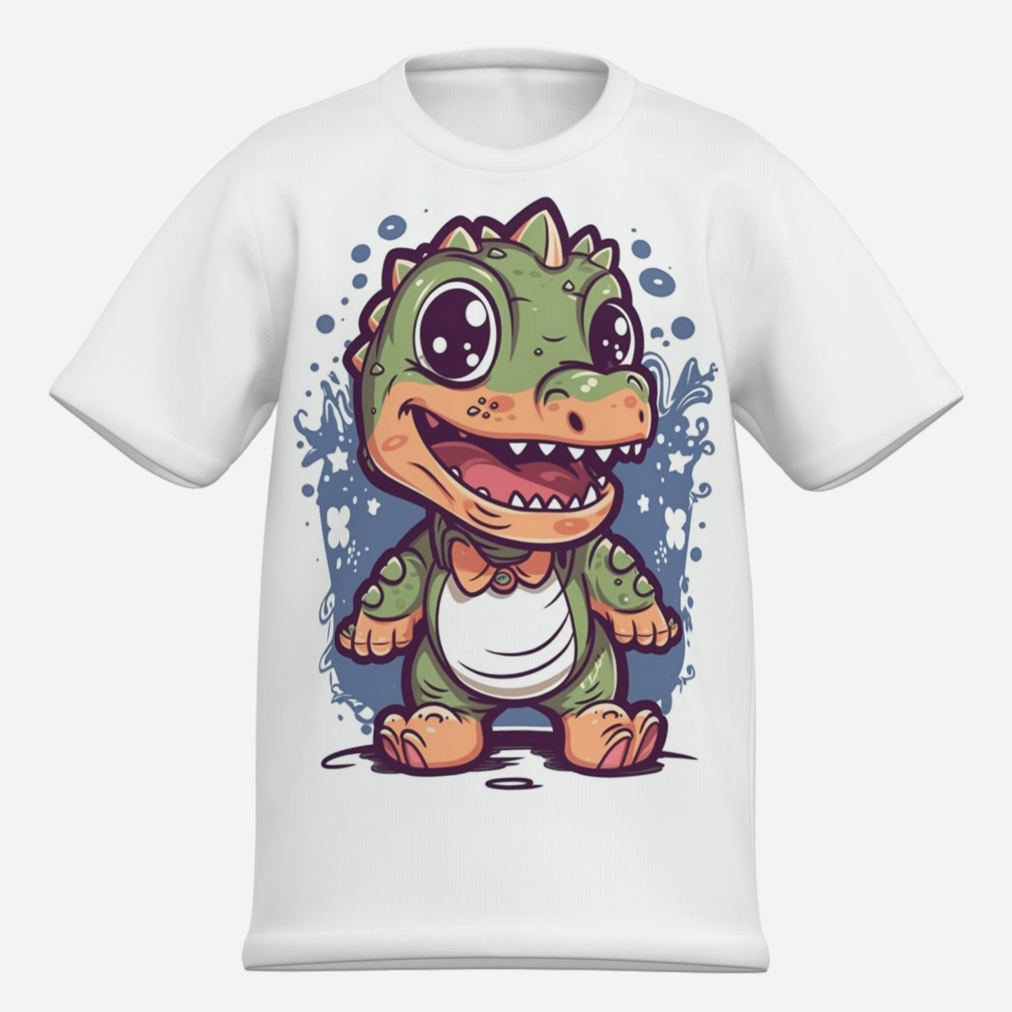 Lustiges Kinder Dino T-Shirt aus Baumwolle Imitat