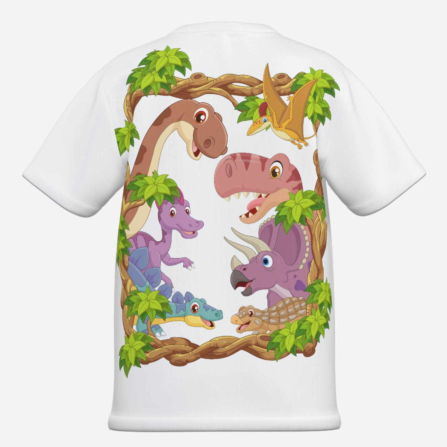 Lustiges Kinder Dino T-Shirt aus Baumwolle Imitat
