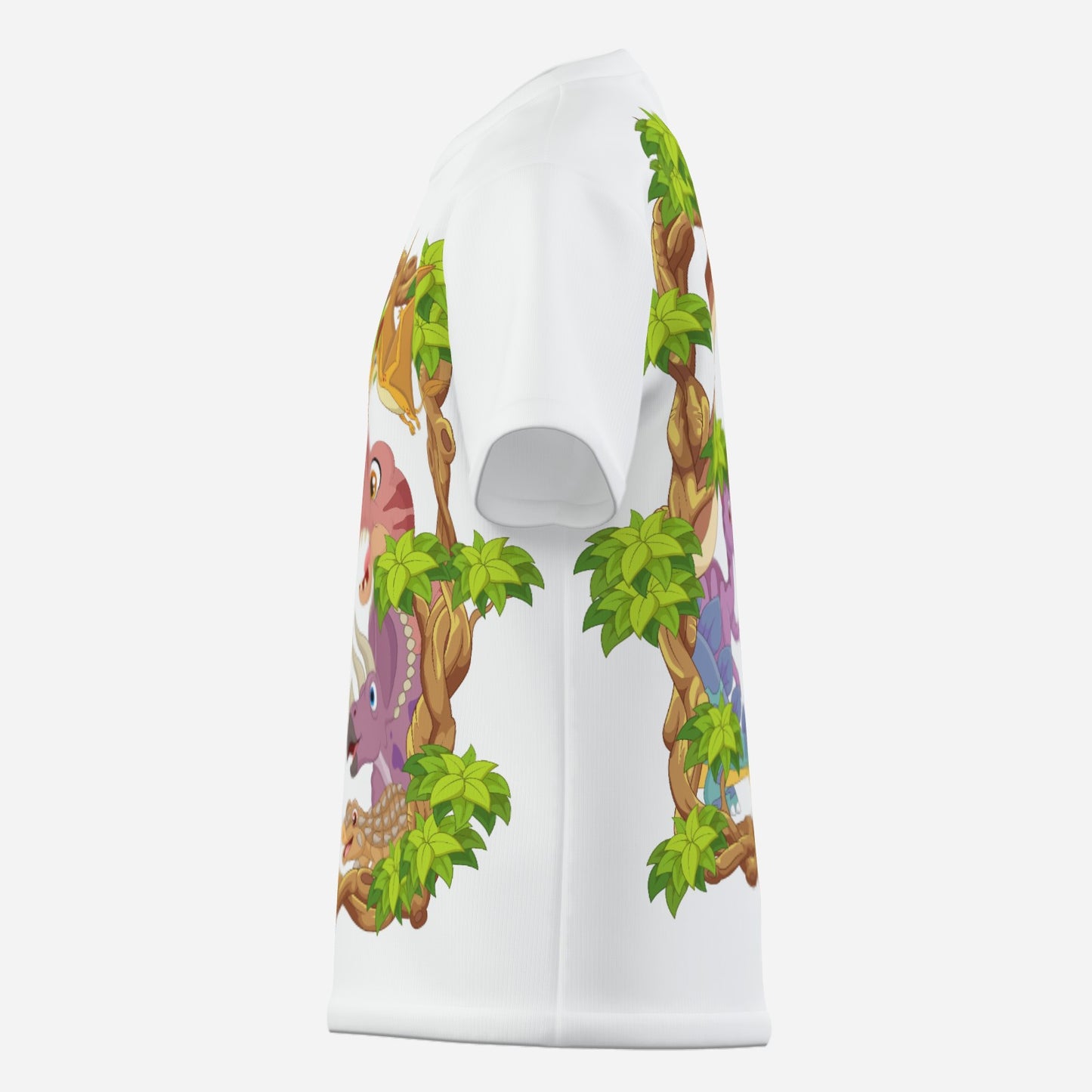 Lustiges Kinder Dino T-Shirt aus Baumwolle Imitat