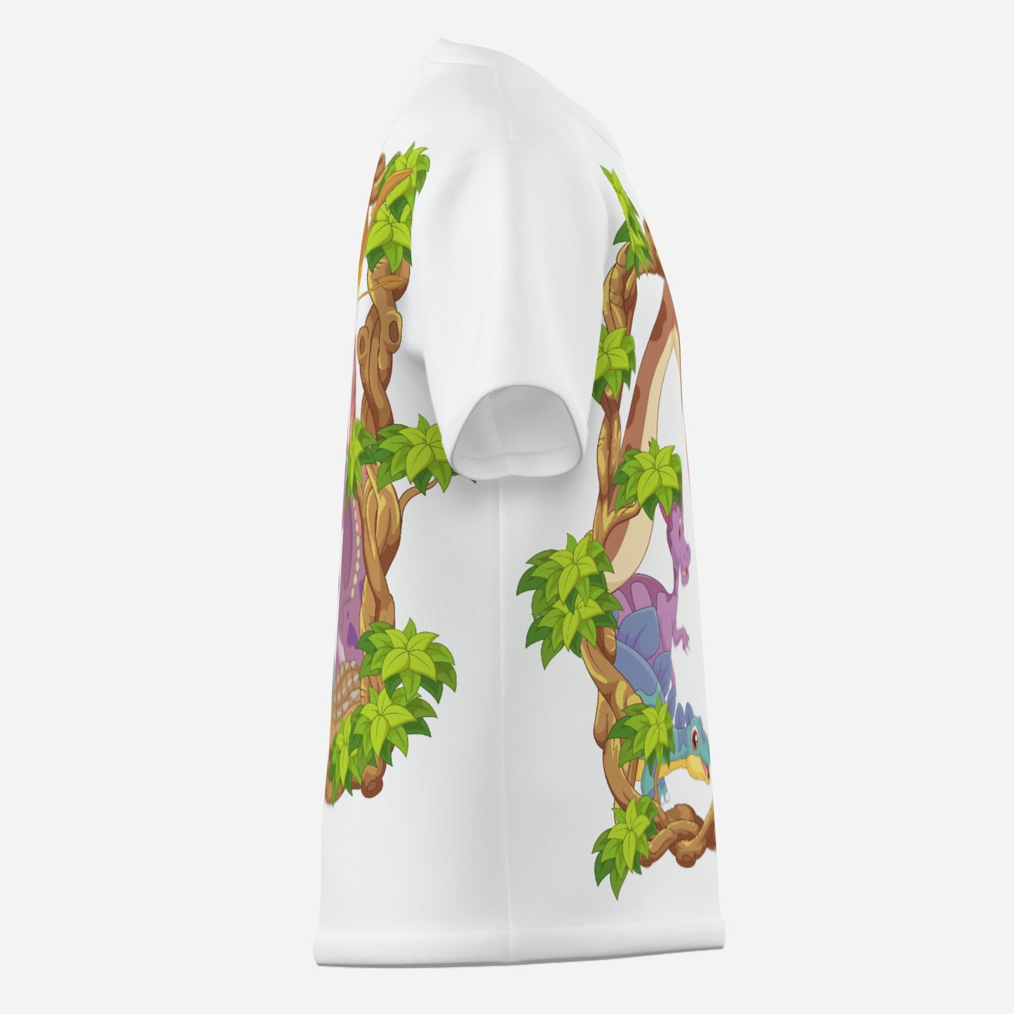 Lustiges Kinder Dino T-Shirt aus Baumwolle Imitat