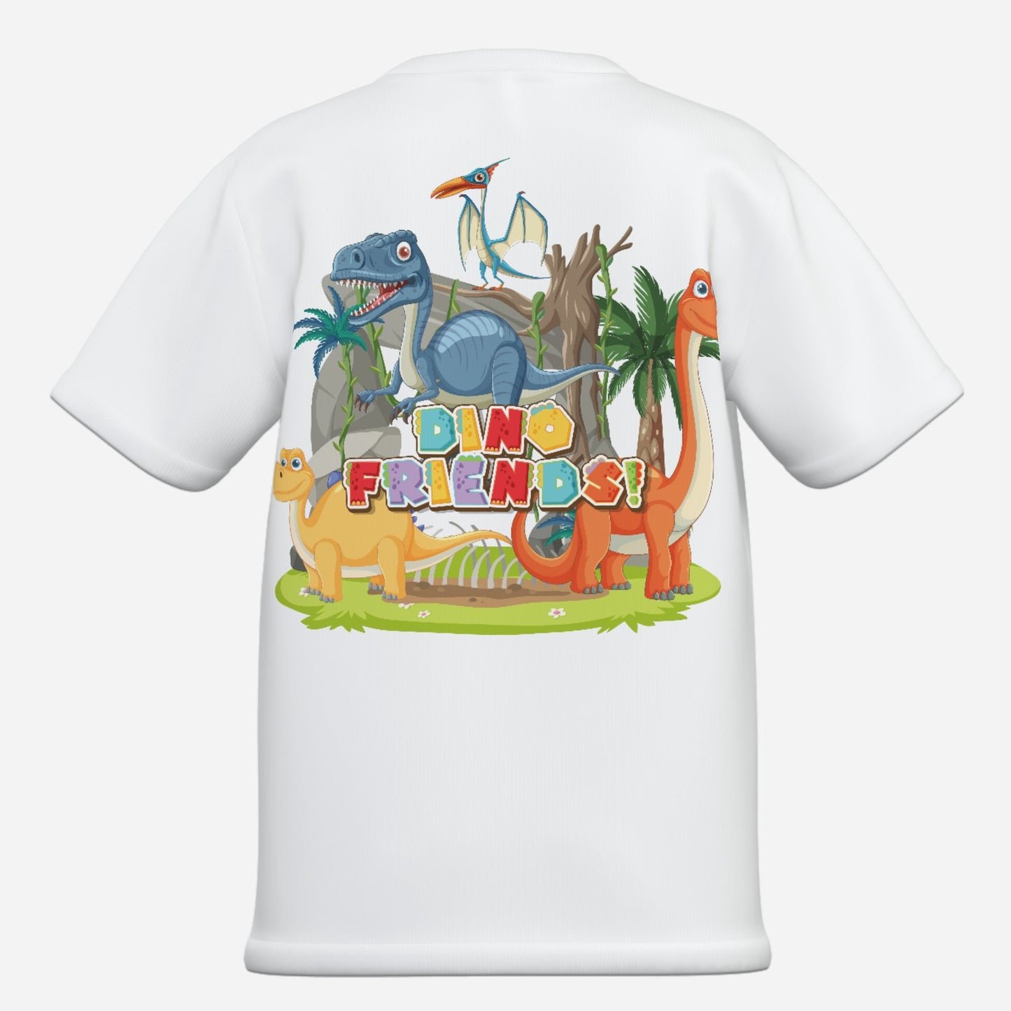 Lustiges Kinder Dino T-Shirt aus Baumwolle Imitat