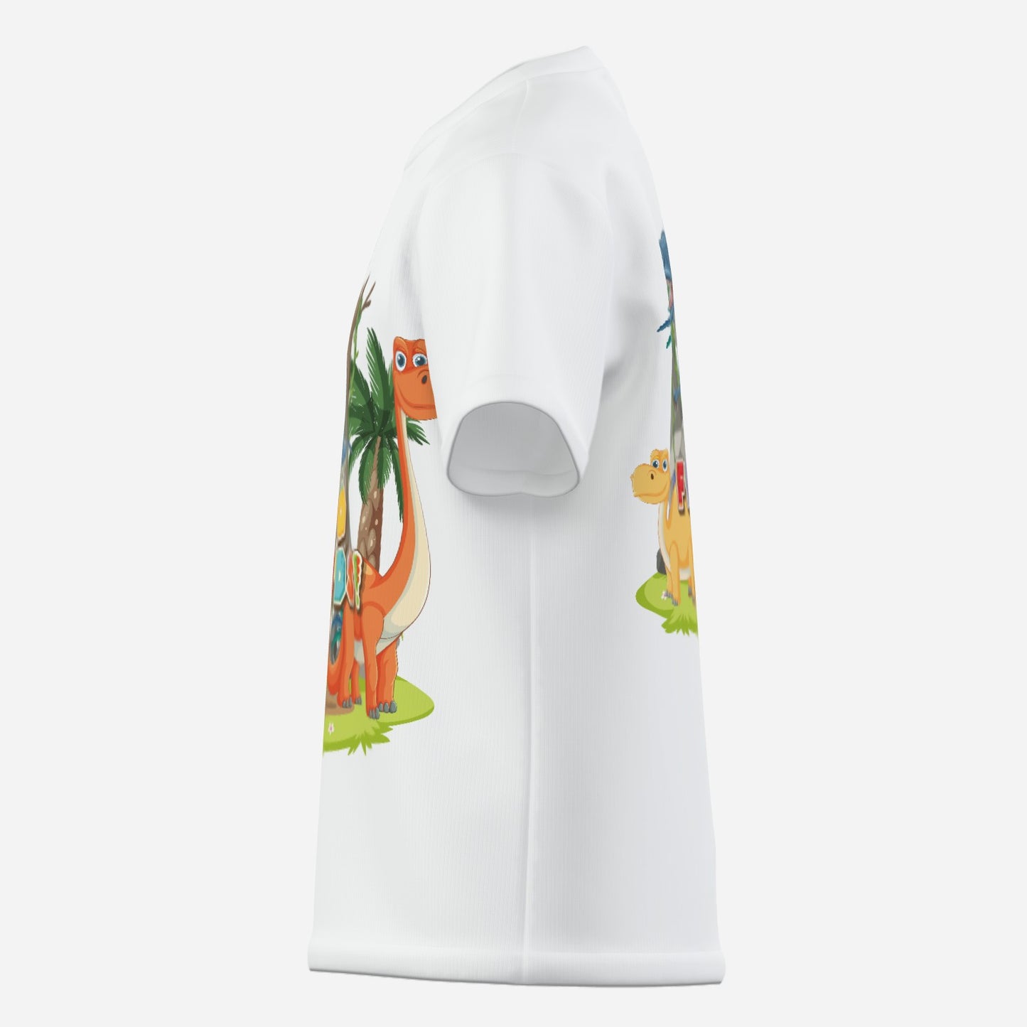 Lustiges Kinder Dino T-Shirt aus Baumwolle Imitat