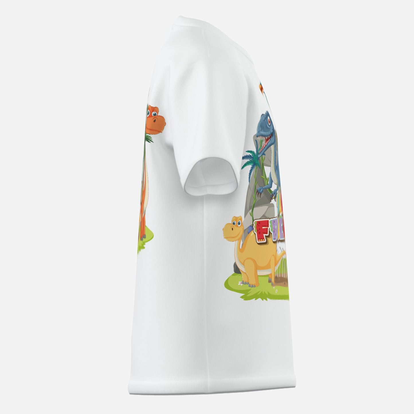 Lustiges Kinder Dino T-Shirt aus Baumwolle Imitat
