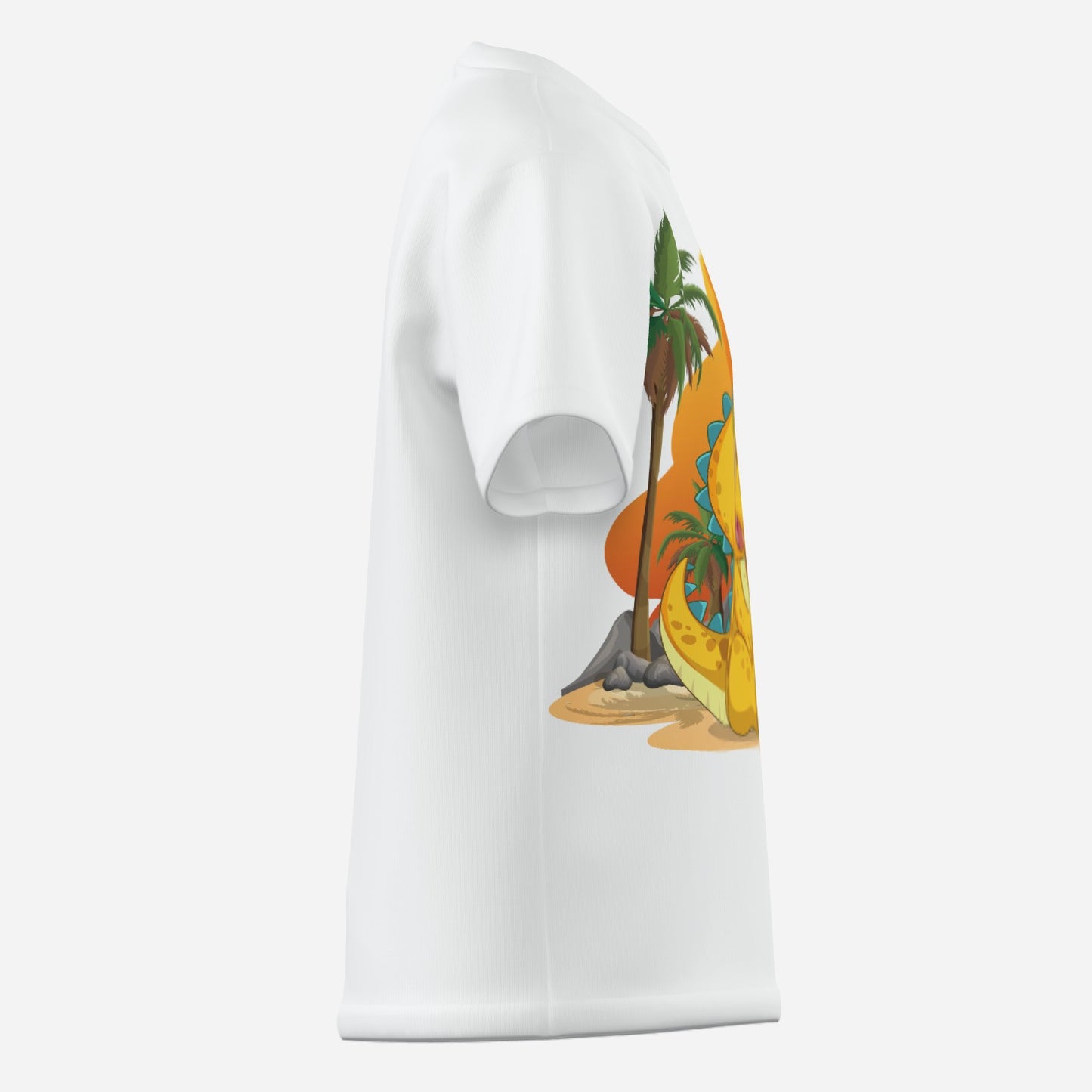 Lustiges Kinder Dino T-Shirt aus Baumwolle Imitat