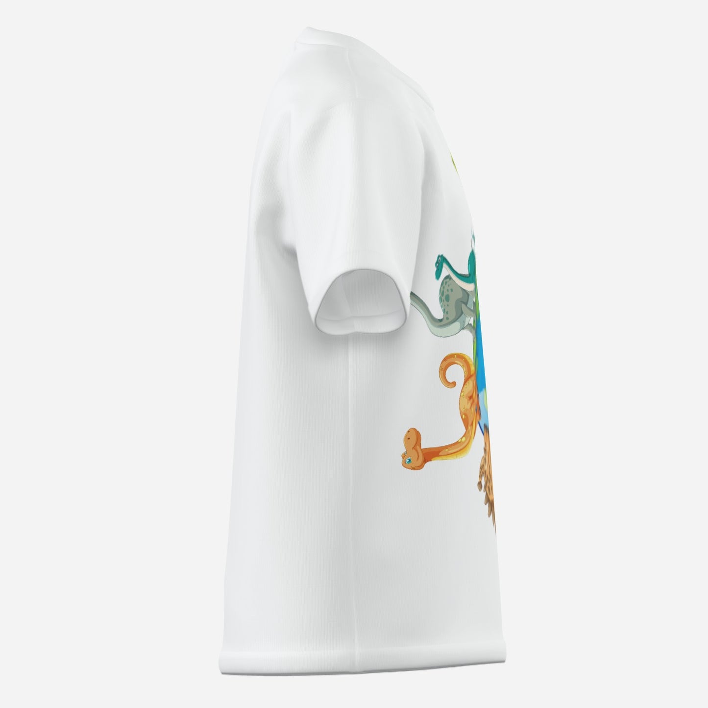 Lustiges Kinder Dino T-Shirt aus Baumwolle Imitat