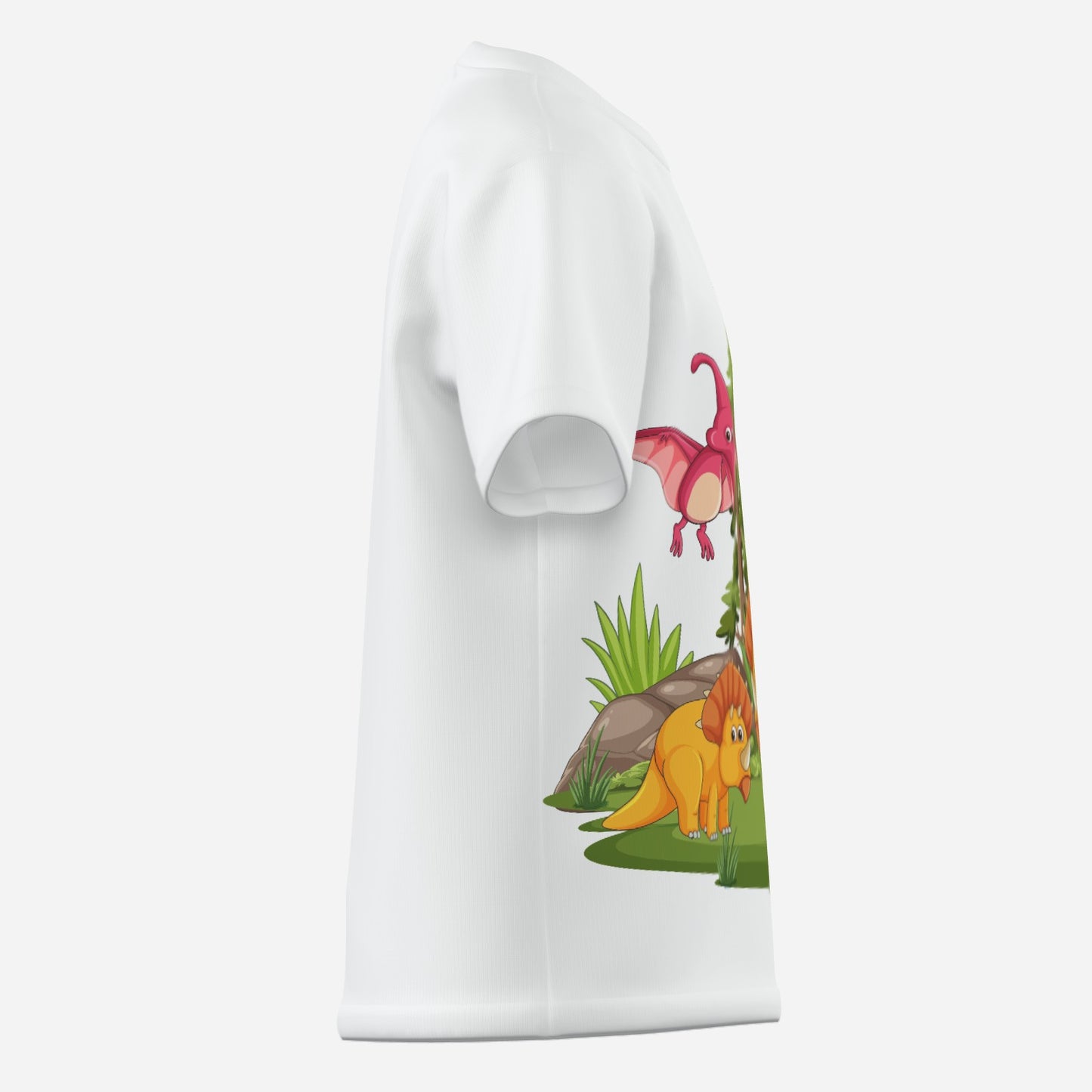Lustiges Kinder Dino T-Shirt aus Baumwolle Imitat