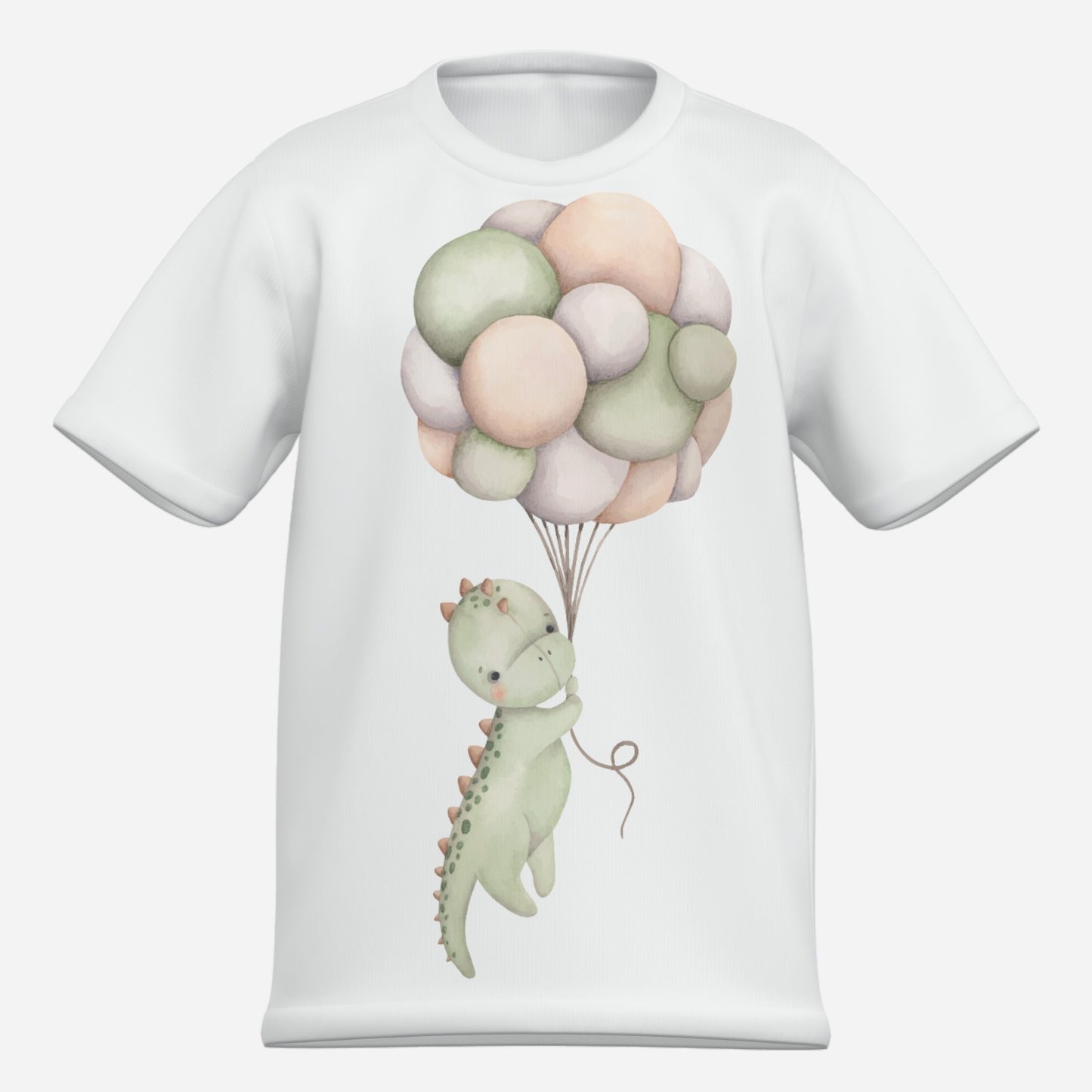 Lustiges Kinder Dino T-Shirt aus Baumwolle Imitat