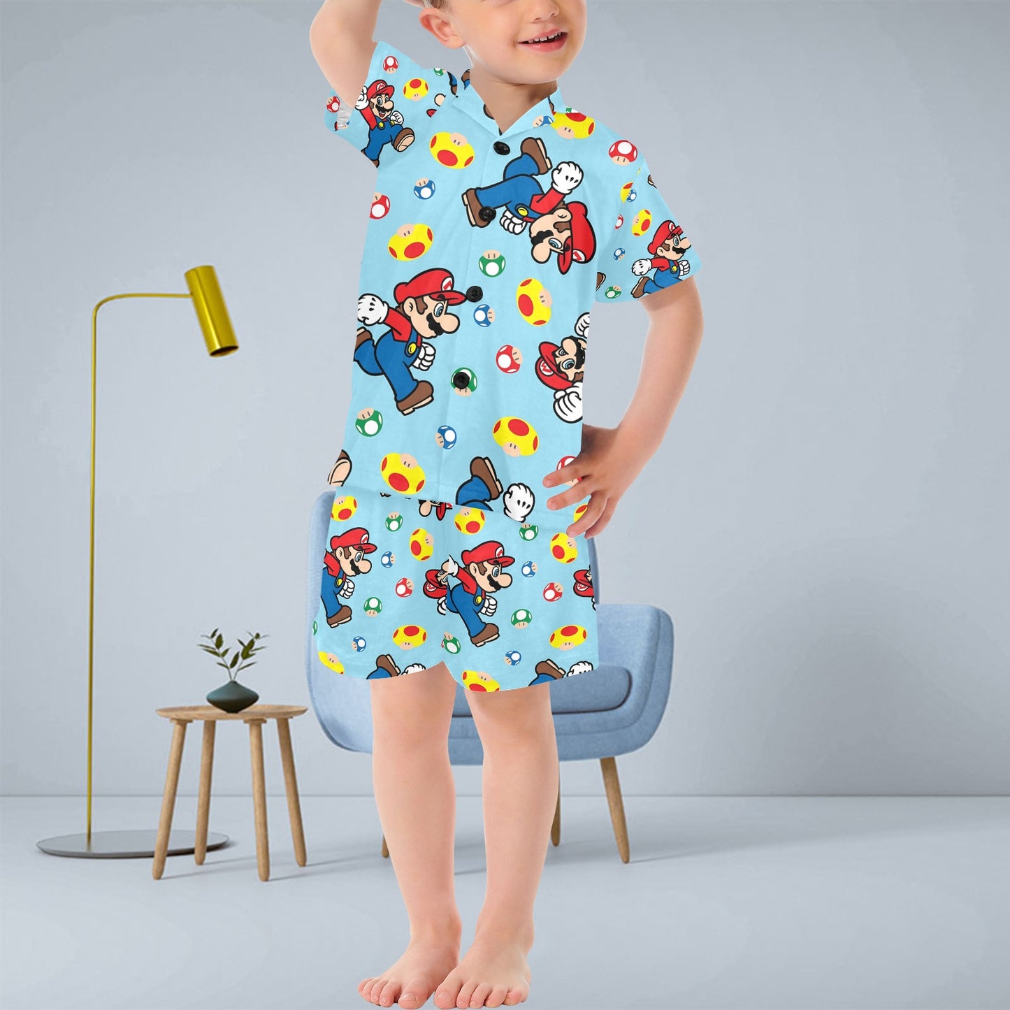 Super Mario V-Neck Short Pyjama Set