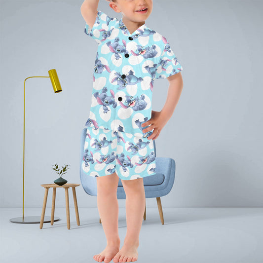 Stitch  V-Neck Short Pyjama Set