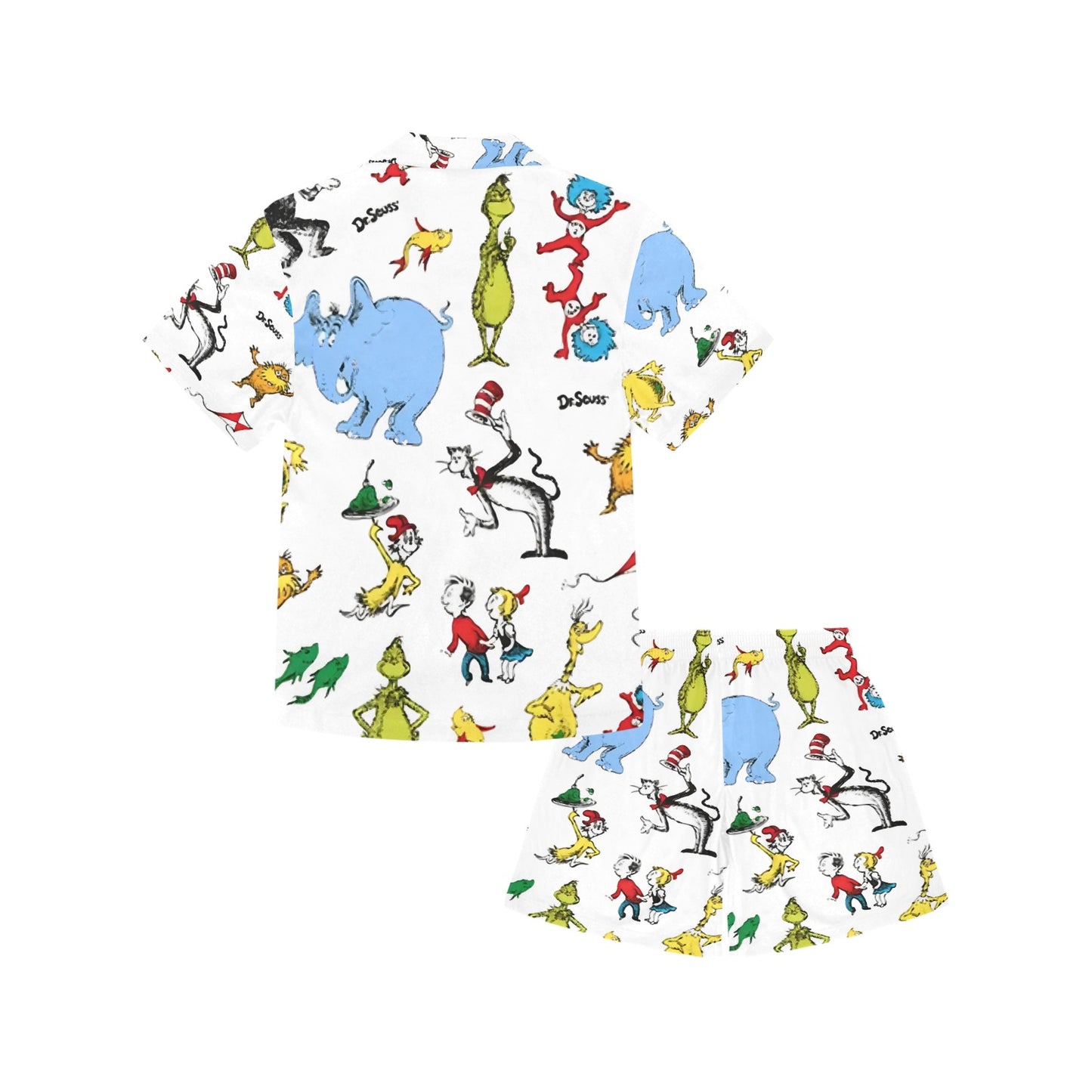 A Little Dr. Seuss V-Neck Short Pyjama Set