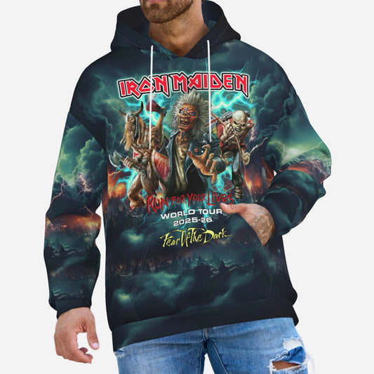 Iron Maiden Men's Hoodie with Pocket-Air Layer 200 GSM