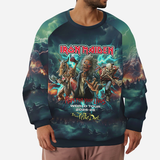IRON MAIDEN TOUR 2025/ 2026 Men's Sweatshirt Raglan-Air Layer 200 GSM
