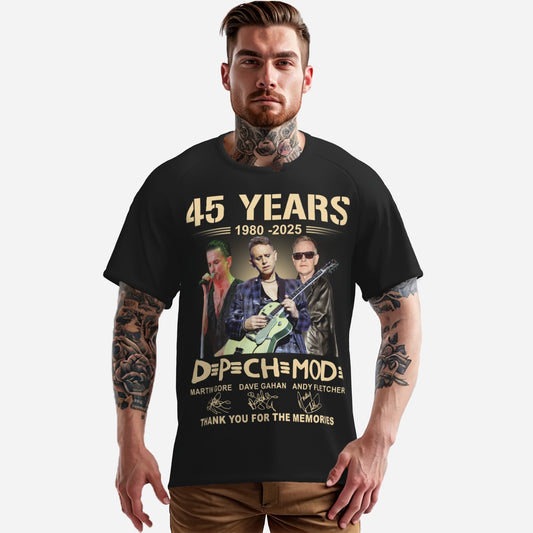 Depeche Mode Men's Patchwork Athletic T-Shirt-Imitation Cotton 170 GSM