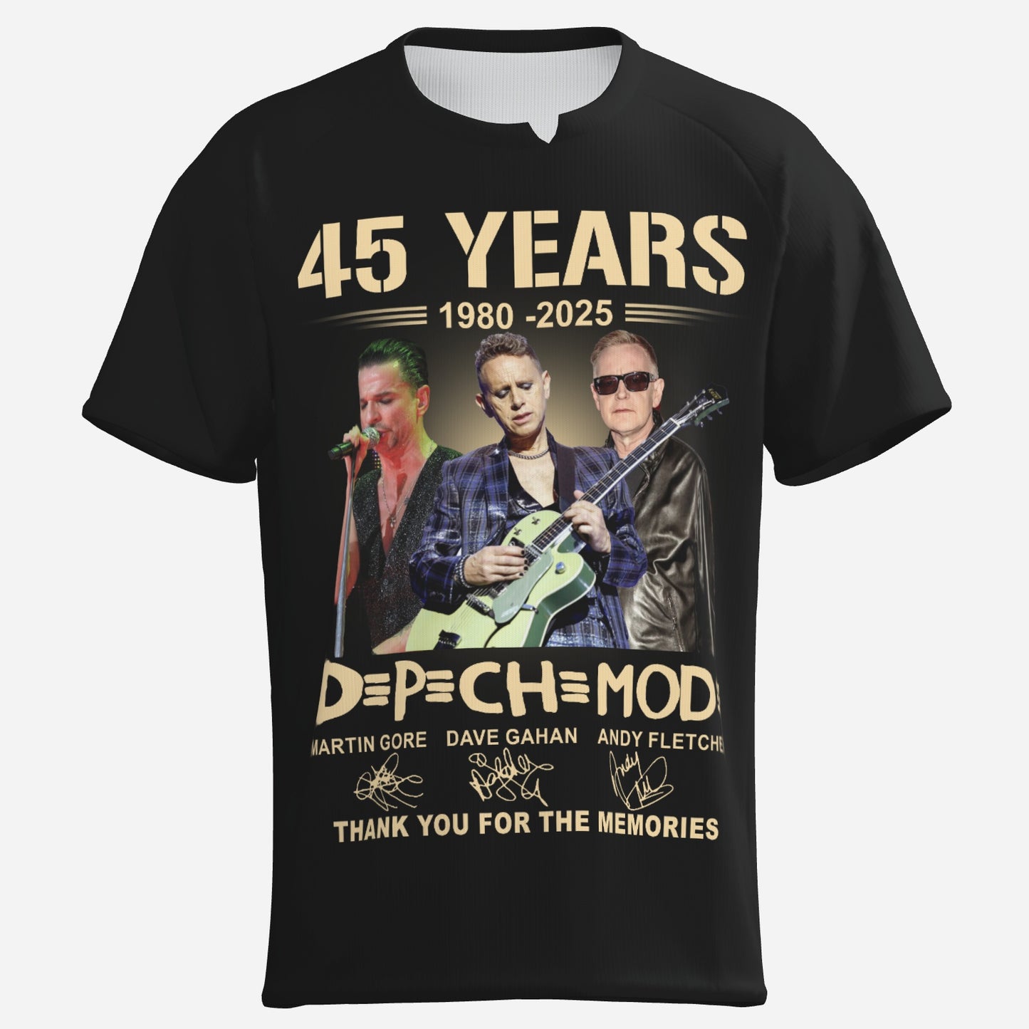 Depeche Mode Men's Patchwork Athletic T-Shirt-Imitation Cotton 170 GSM
