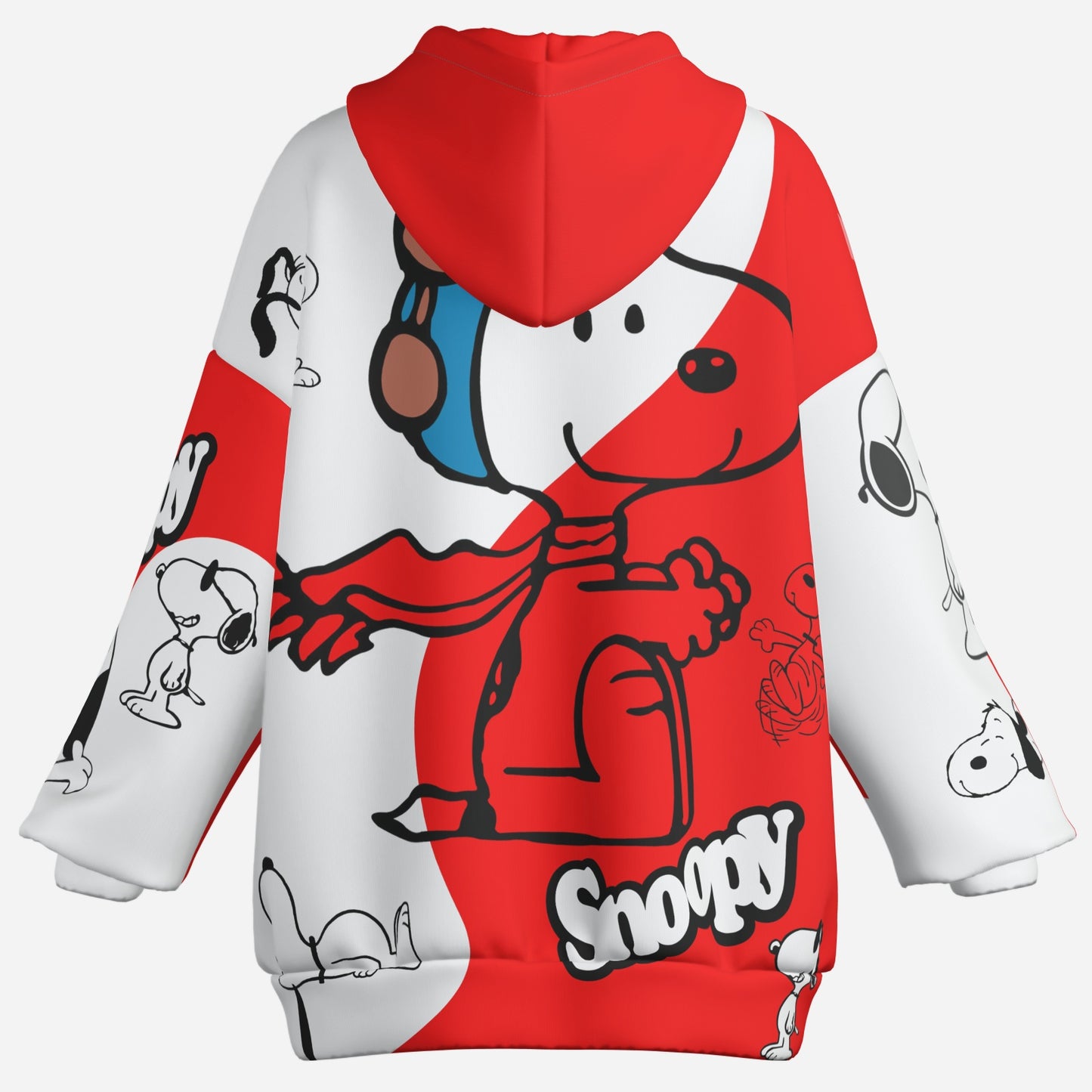 Snoopy Women's Full-Zip Hoodie Jacket-Air Layer 230 GSM