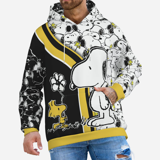 Snoopy Men's Hoodie with Pocket-Air Layer 200 GSM