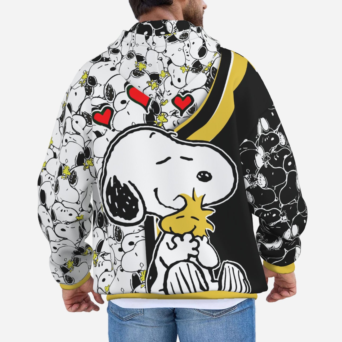 Snoopy Men's Hoodie with Pocket-Air Layer 200 GSM