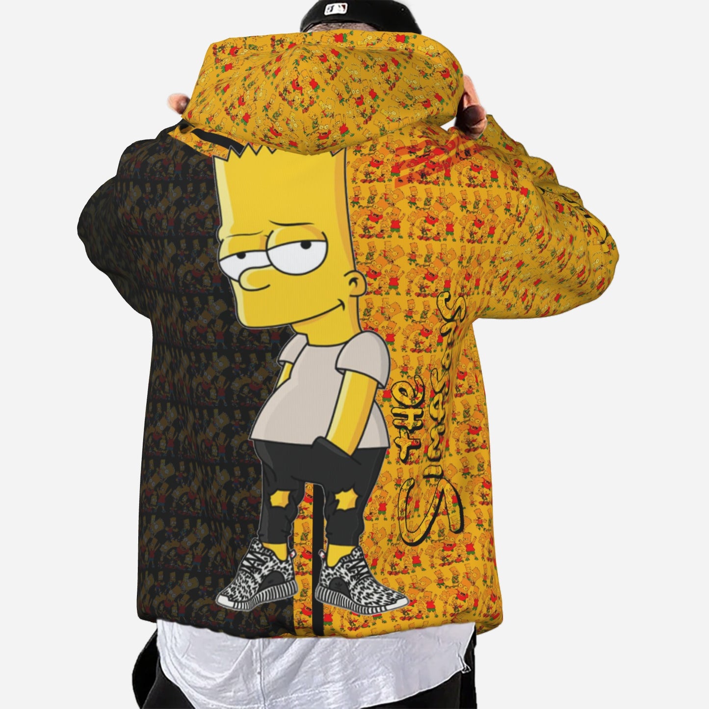 Bart Simpson Men's Hoodie with Pocket-Air Layer 200 GSM