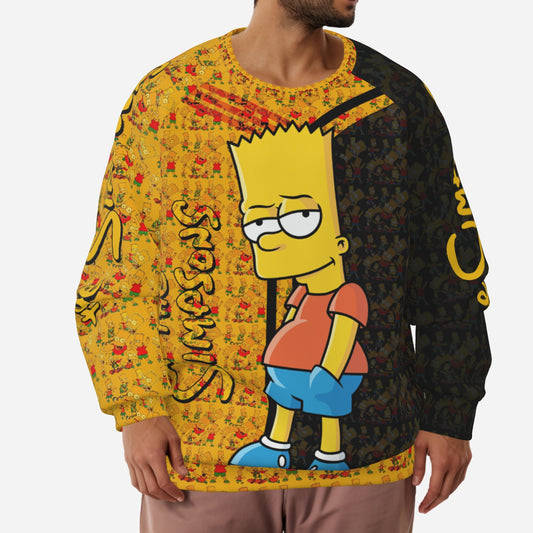 Bart Simpson  Men's Sweatshirt Raglan-Air Layer 200 GSM