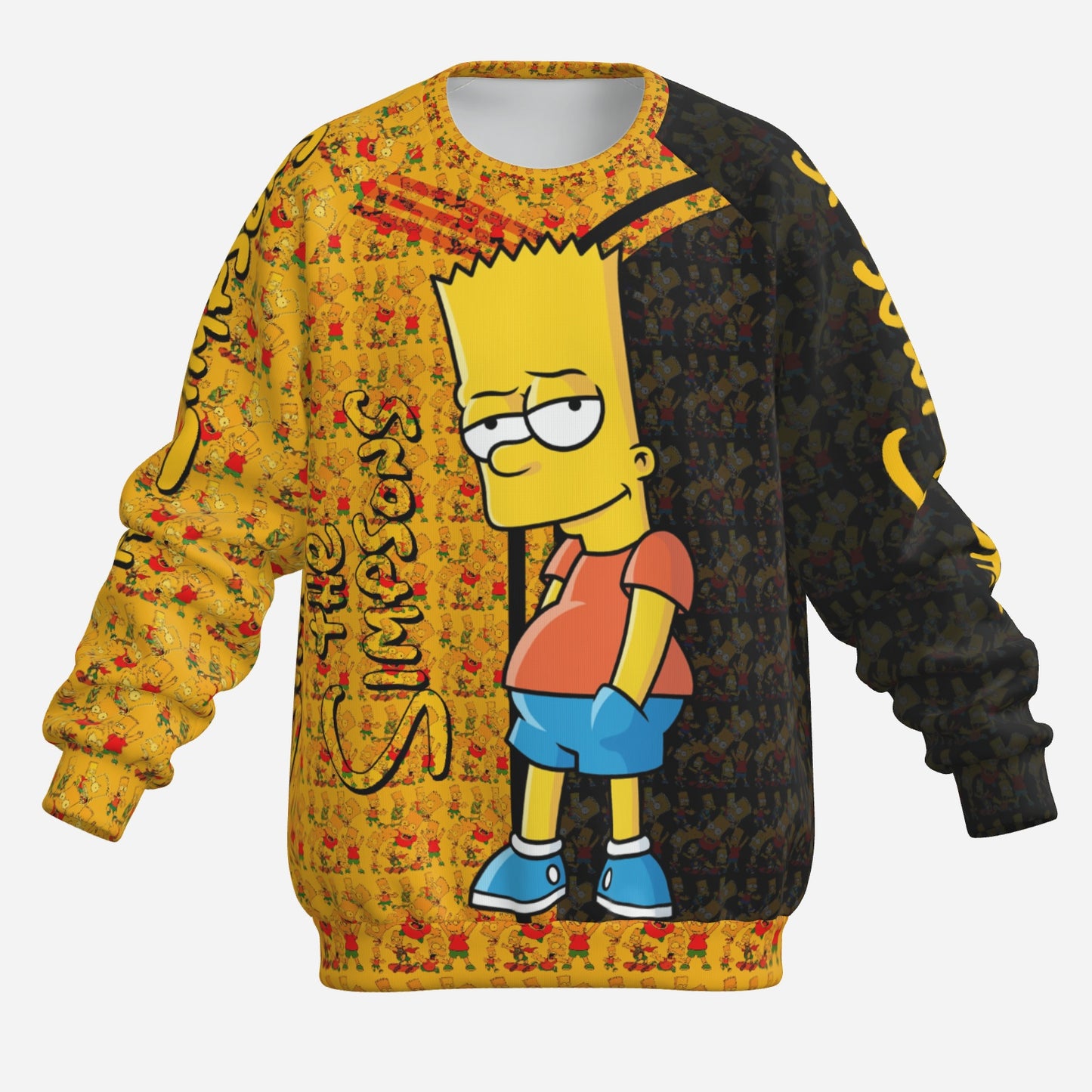 Bart Simpson  Men's Sweatshirt Raglan-Air Layer 200 GSM