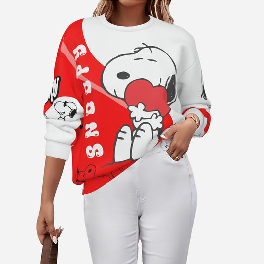 Snoppy Women's Casual Sweatshirts-Air Layer 200 GSM