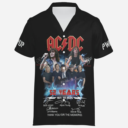 AC/DC PWR UP Men's Lapel Hawaiian Shirt