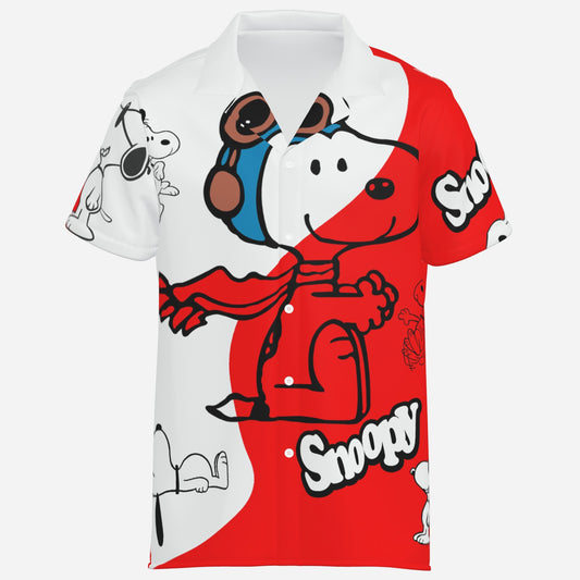 Snoopy Men's Lapel Hawaiian Shirt