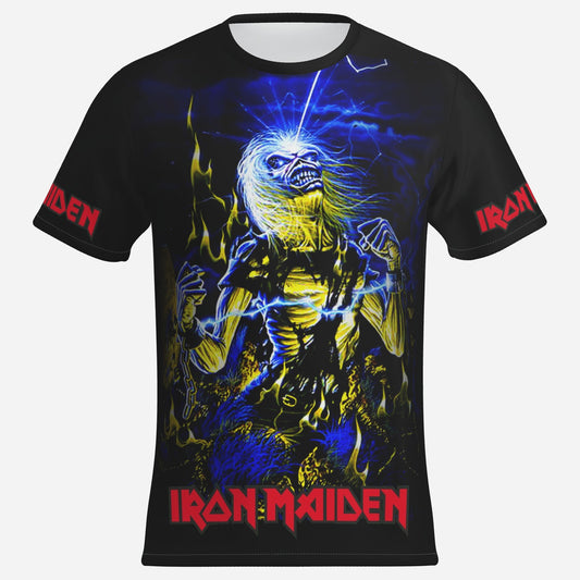 Iron Maiden Men's T-Shirt Short Sleeve-Imitation Cotton 170 GSM
