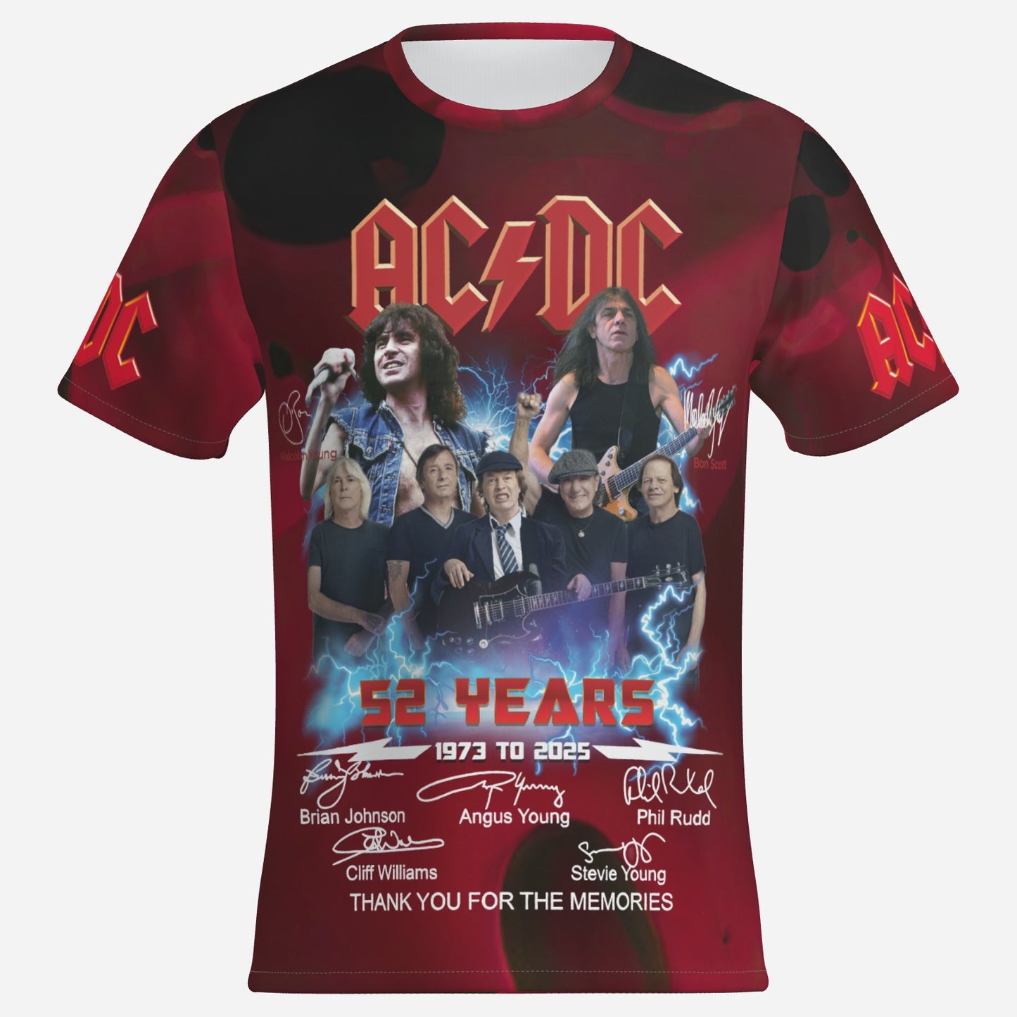 AC/DC PWR UP Men's T-Shirt Short Sleeve-Imitation Cotton 170 GSM
