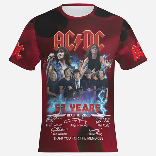 AC/DC PWR UP Men's T-Shirt Short Sleeve-Imitation Cotton 170 GSM