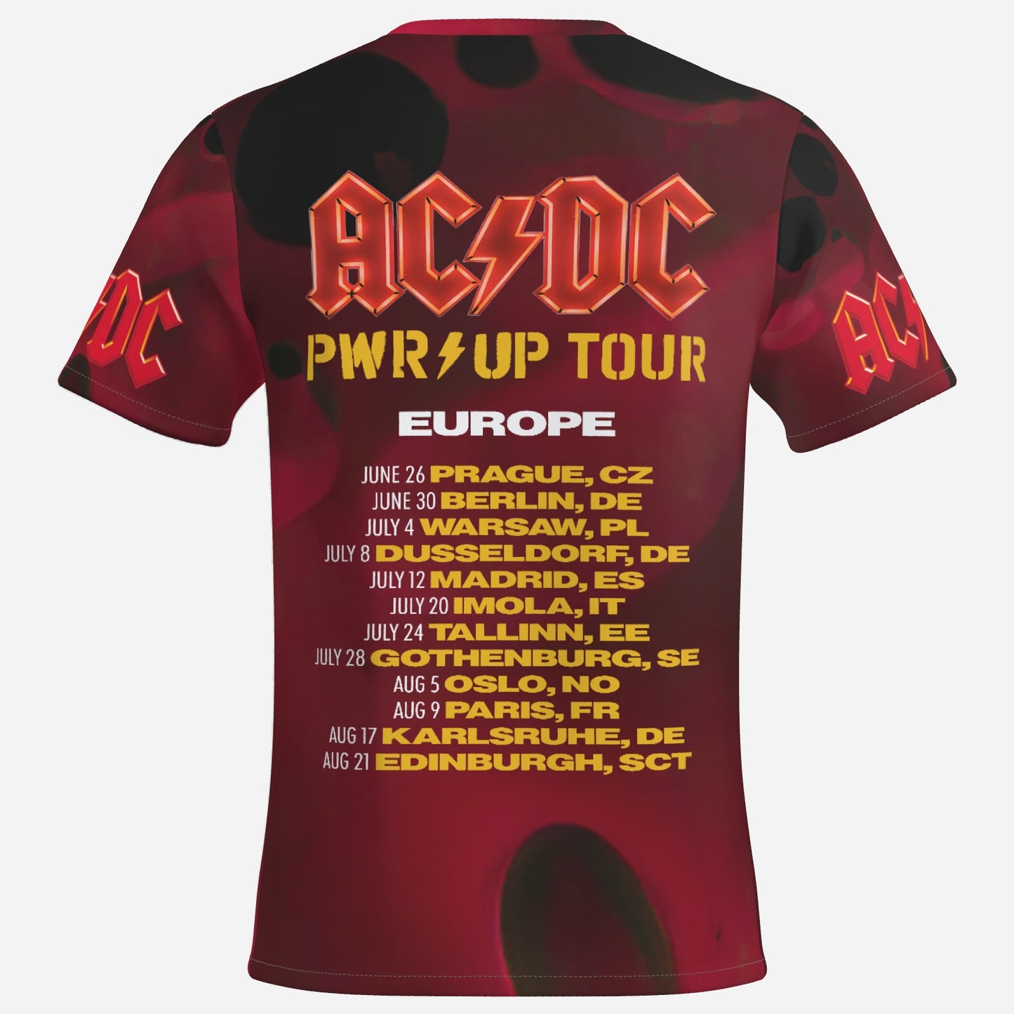 AC/DC PWR UP Men's T-Shirt Short Sleeve-Imitation Cotton 170 GSM