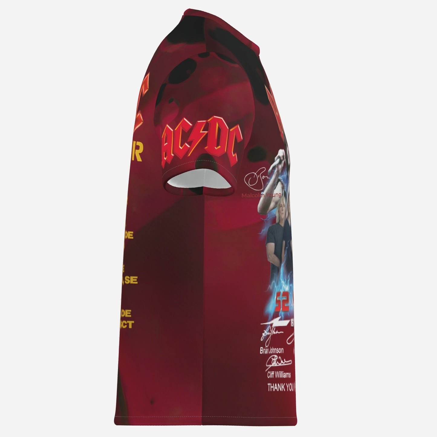 AC/DC PWR UP Men's T-Shirt Short Sleeve-Imitation Cotton 170 GSM