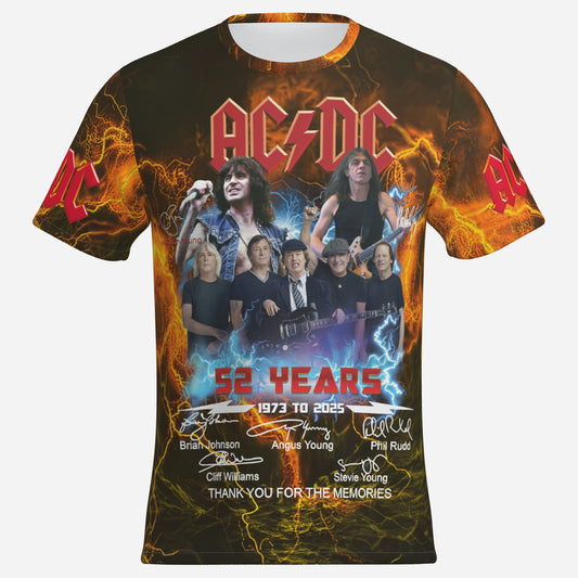 AC/DC PWR UP Men's T-Shirt Short Sleeve-Imitation Cotton 170 GSM