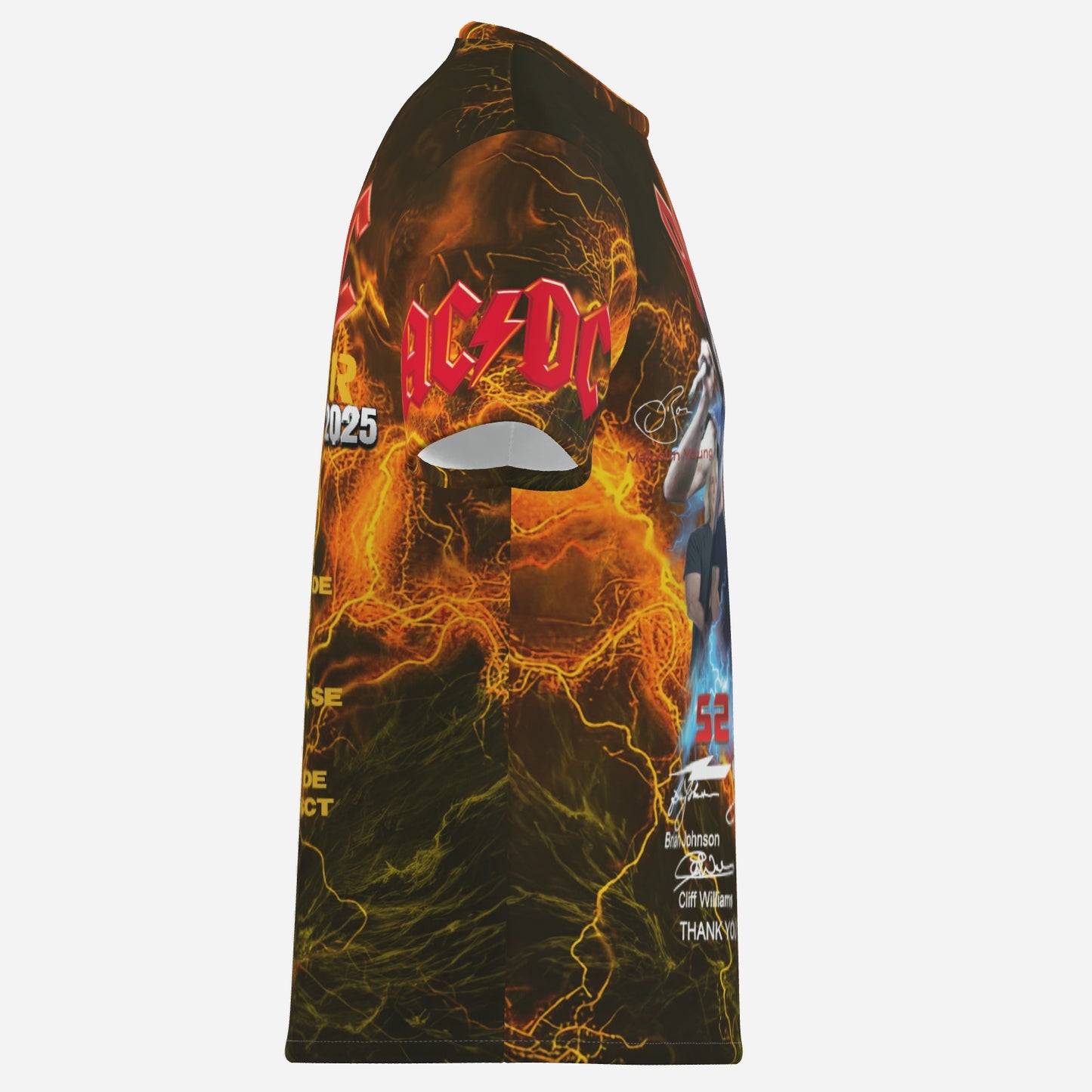 AC/DC PWR UP Men's T-Shirt Short Sleeve-Imitation Cotton 170 GSM