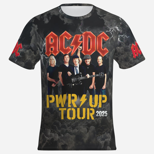 AC/DC Men's T-Shirt Short Sleeve-Imitation Cotton 170 GSM