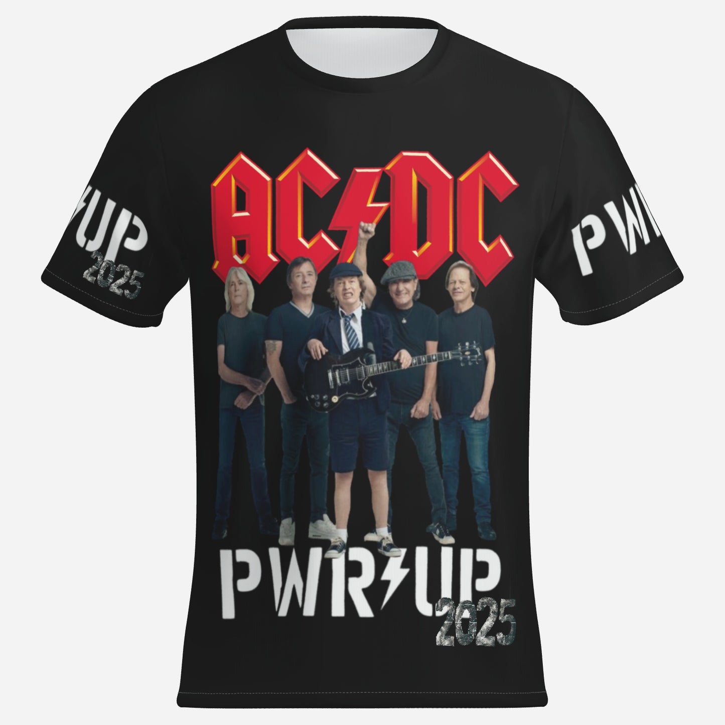 AC/DC PWR UP Men's T-Shirt Short Sleeve-Imitation Cotton 170 GSM