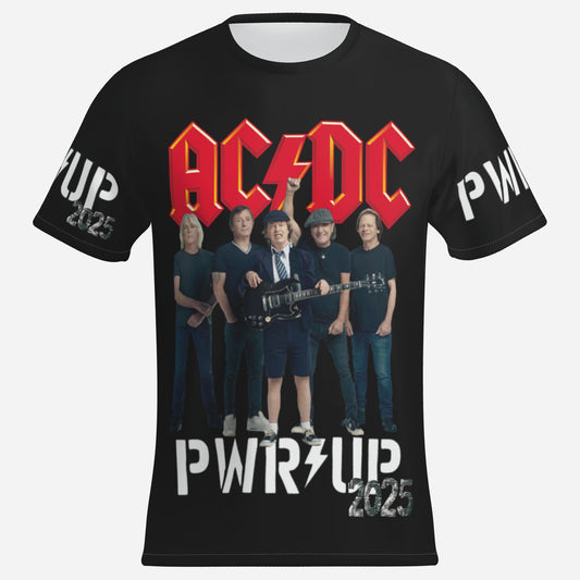 AC/DC PWR UP Men's T-Shirt Short Sleeve-Imitation Cotton 170 GSM