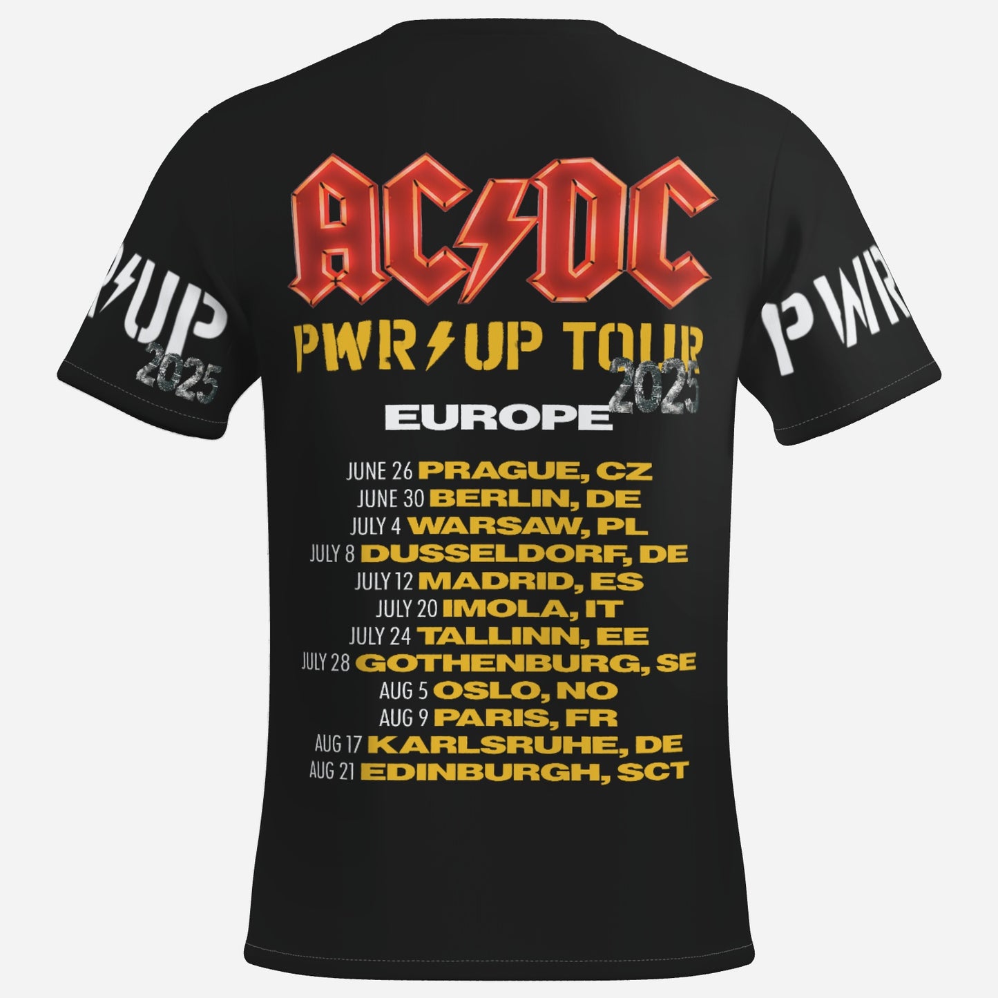 AC/DC PWR UP Men's T-Shirt Short Sleeve-Imitation Cotton 170 GSM
