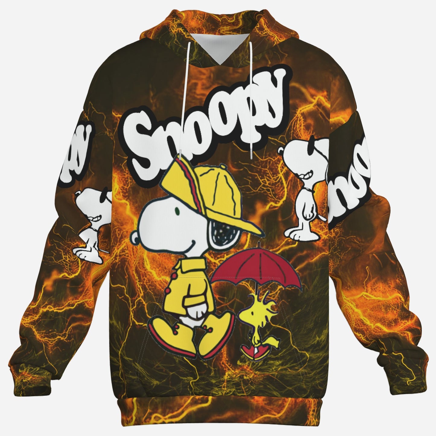 Snoopy Men's Hoodie with Pocket-Air Layer 200 GSM