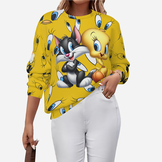 Tweety Women's Casual Sweatshirts-Air Layer 200 GSM