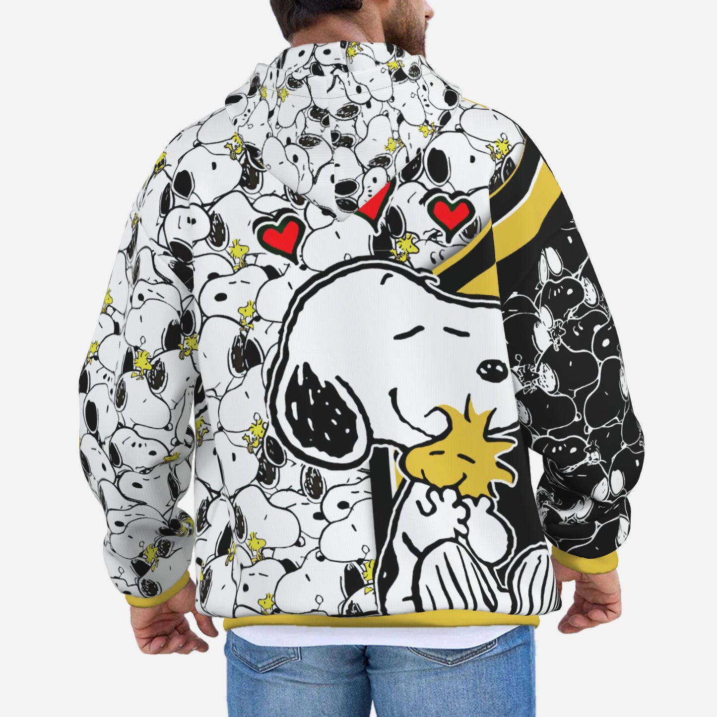 Snoopy Men's Hoodie with Pocket-Air Layer 200 GSM