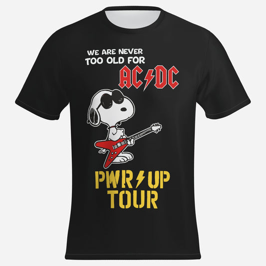 AC/DC PWR UP Men's T-Shirt Short Sleeve-Imitation Cotton 170 GSM