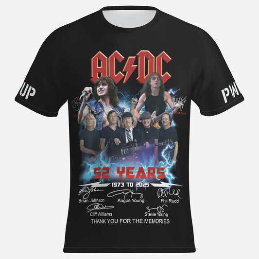 AC/DC PWR UP Men's T-Shirt Short Sleeve-Imitation Cotton 170 GSM